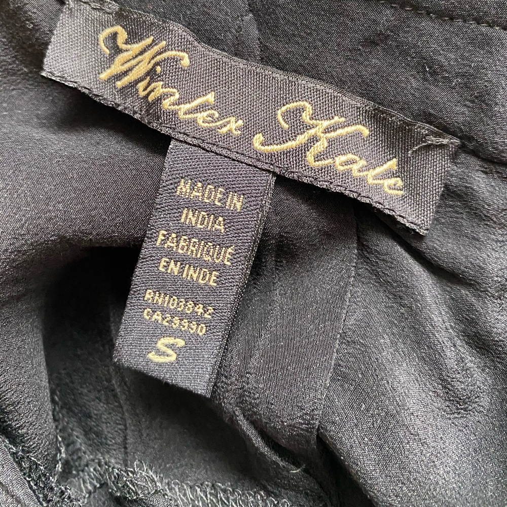 Winter Kate black silk dress S Nicole Richie
